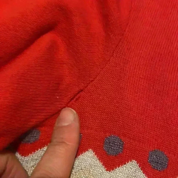 Marc Jacobs metallic cropped striped kiss heart sweater large - Picture 7 of 7